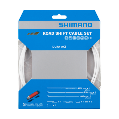 Kit de Cabos e Bainhas de Desviador SHIMANO DURA-ACE 9000 Polímero Branco
