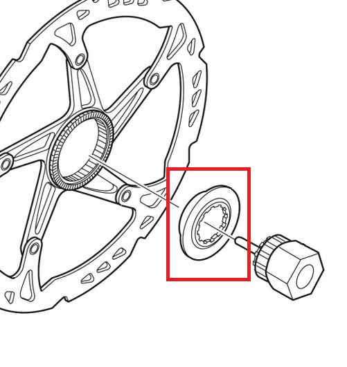 Porca de bloqueio central SHIMANO Interna SM-RT81