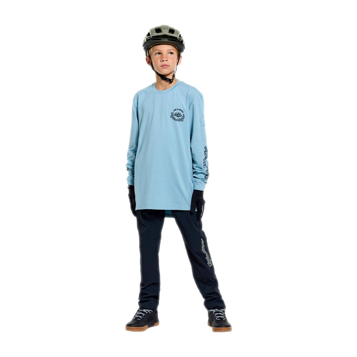 TROY LEE DESIGNS RUCKUS RIDE CARBS Camisola de manga comprida para juniores Azul