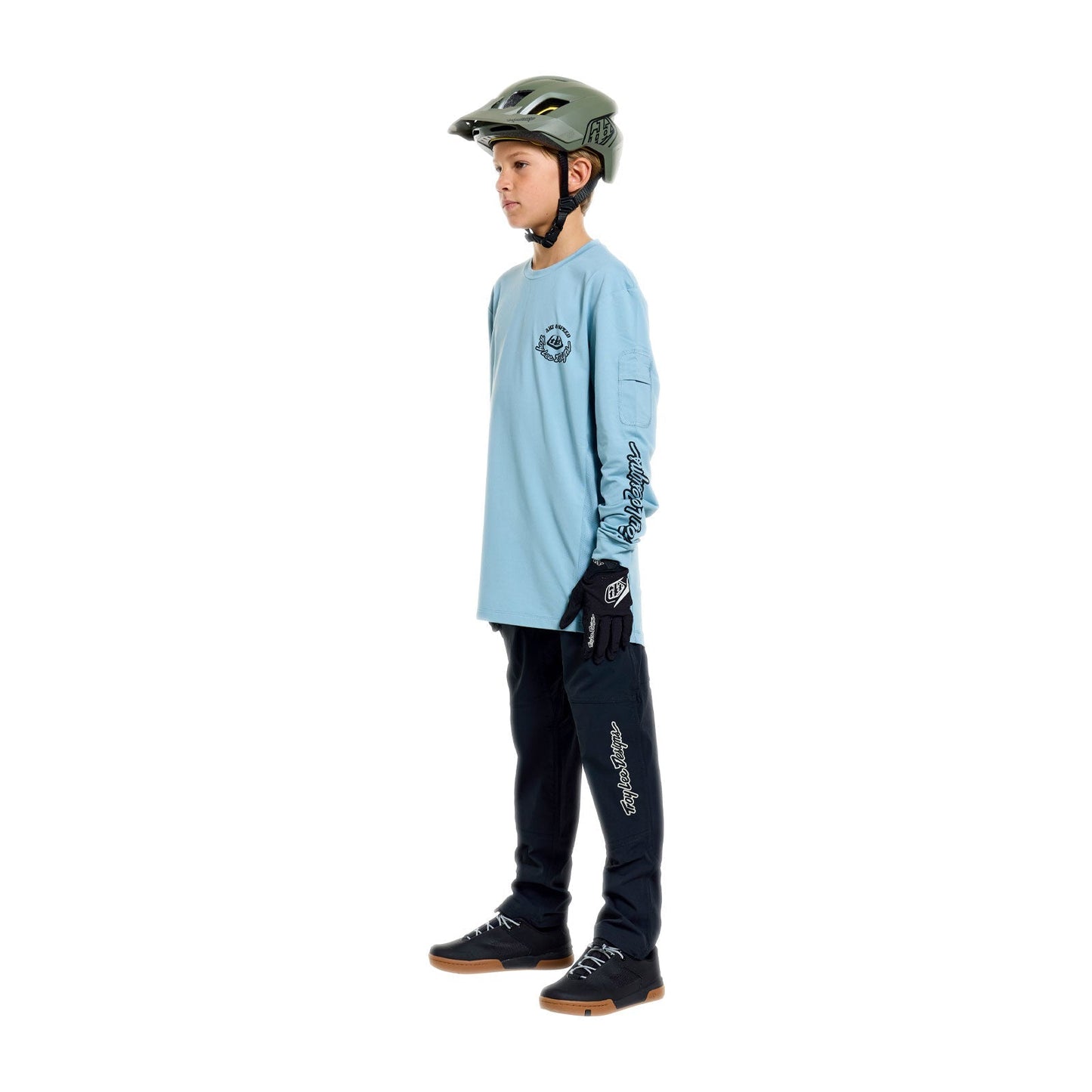 TROY LEE DESIGNS RUCKUS RIDE CARBS Camisola de manga comprida para juniores Azul