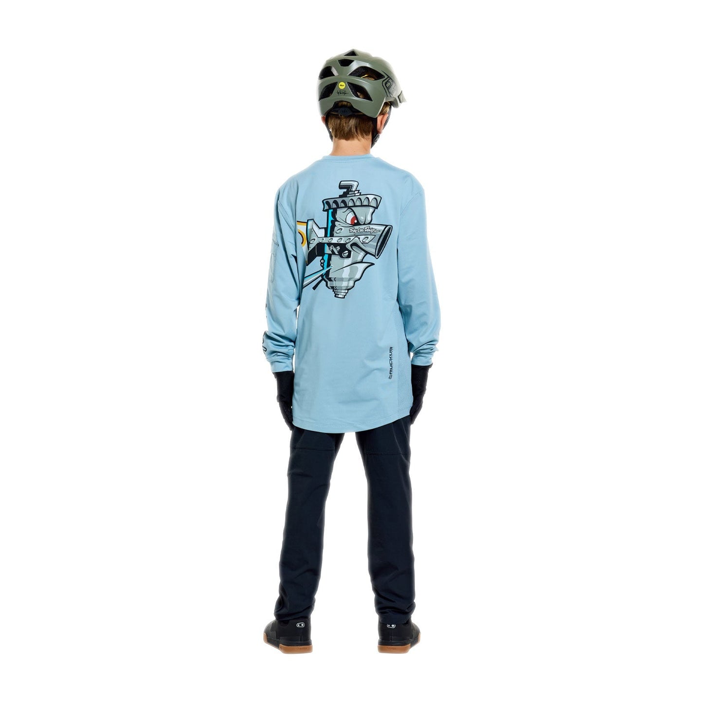 TROY LEE DESIGNS RUCKUS RIDE CARBS Camisola de manga comprida para juniores Azul