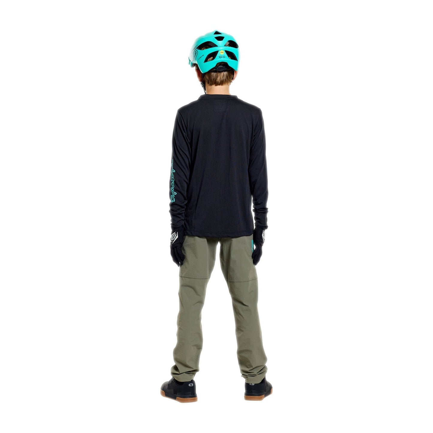 Camisola de manga comprida TROY LEE DESIGNS SKYLINE RIDE SIGNATURE Junior Preto/Verde