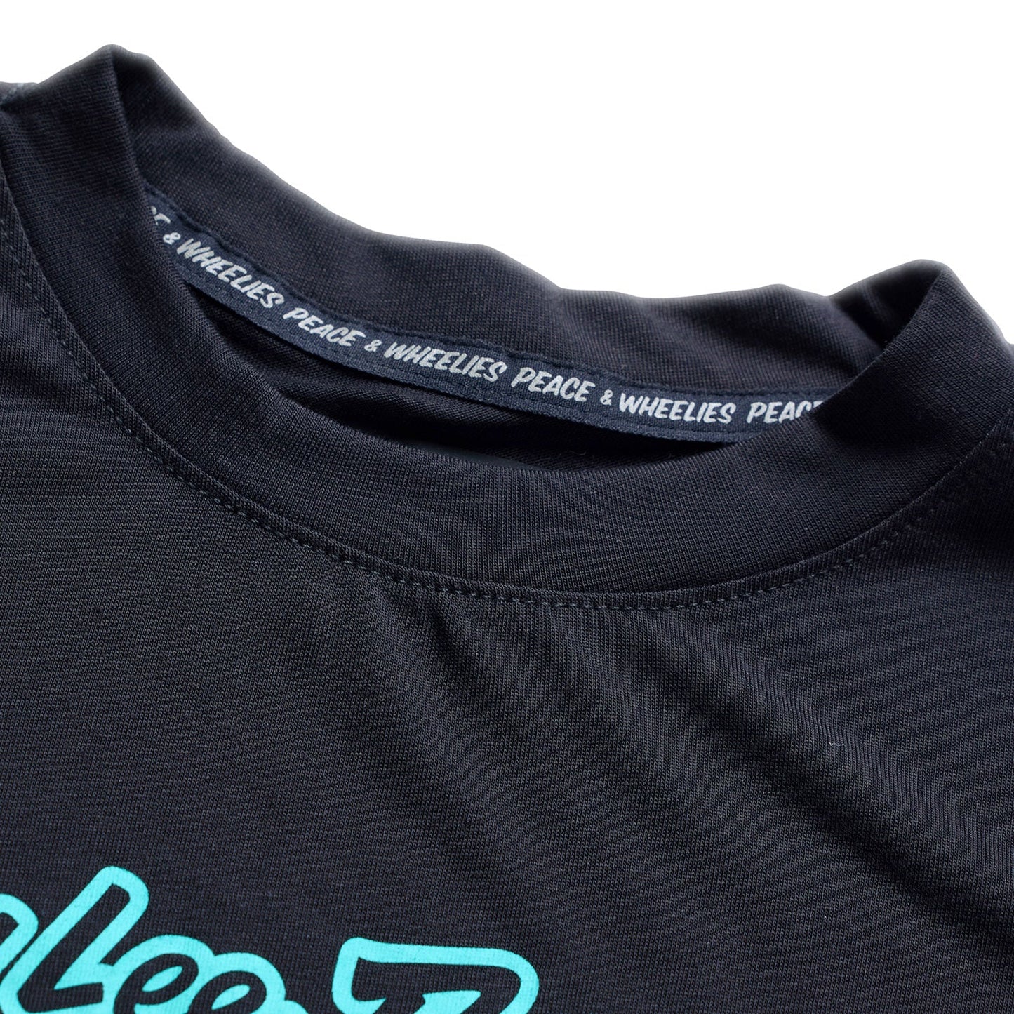 Camisola de manga curta TROY LEE DESIGNS SKYLINE RIDE SIGNATURE Junior Preto/Turquesa