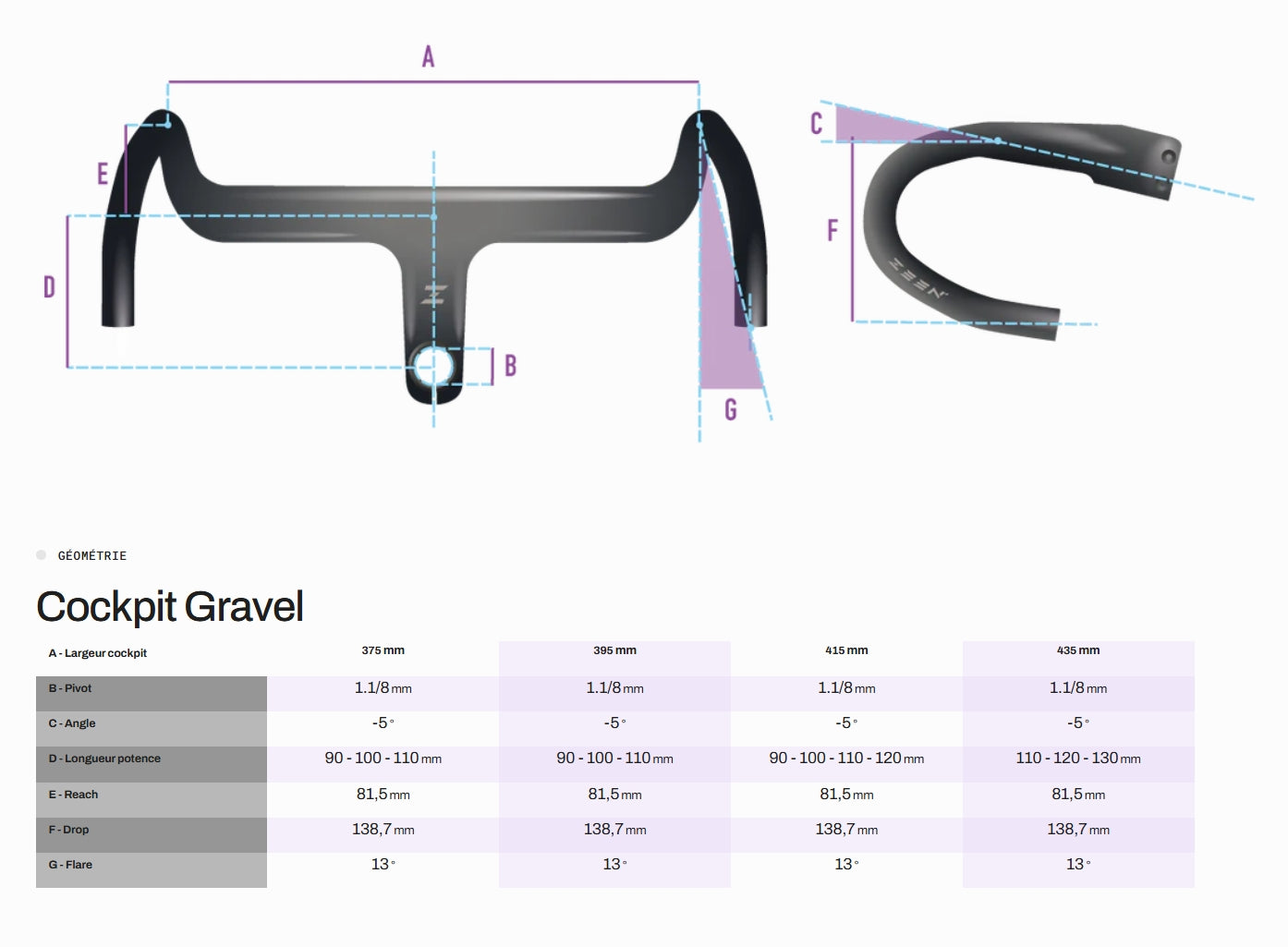 Cabide ZEEN GRAVEL COMBO