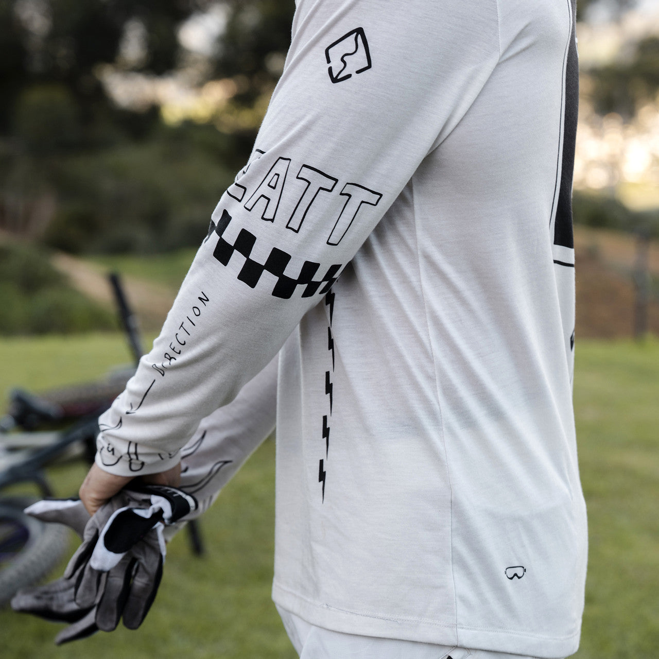 Camisola de manga comprida LEATT MTB Gravity 3.0 Branco