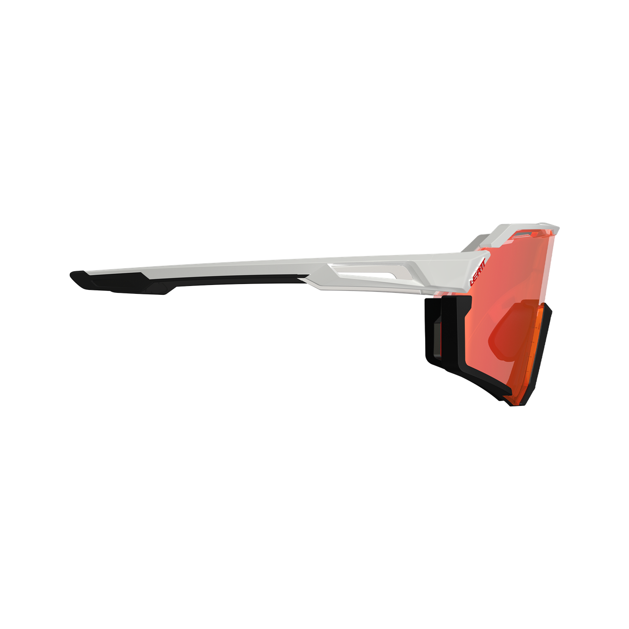 Lunettes LEATT RIDEVIZ PRO LARGE Blanc Verre Crystal Iriz Rouge