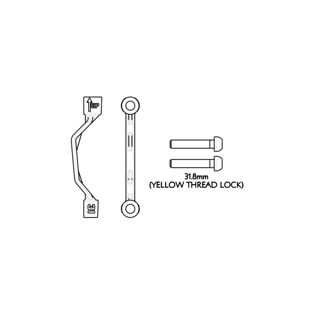Adaptador de Pinça HAYES Frente/Trás PM/PM-160 mm para disco 180 mm #98-32223