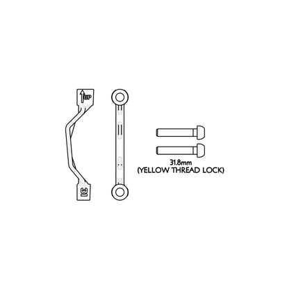 Adaptador de Pinça HAYES Frente/Trás PM/PM-160 mm para disco 180 mm #98-32223