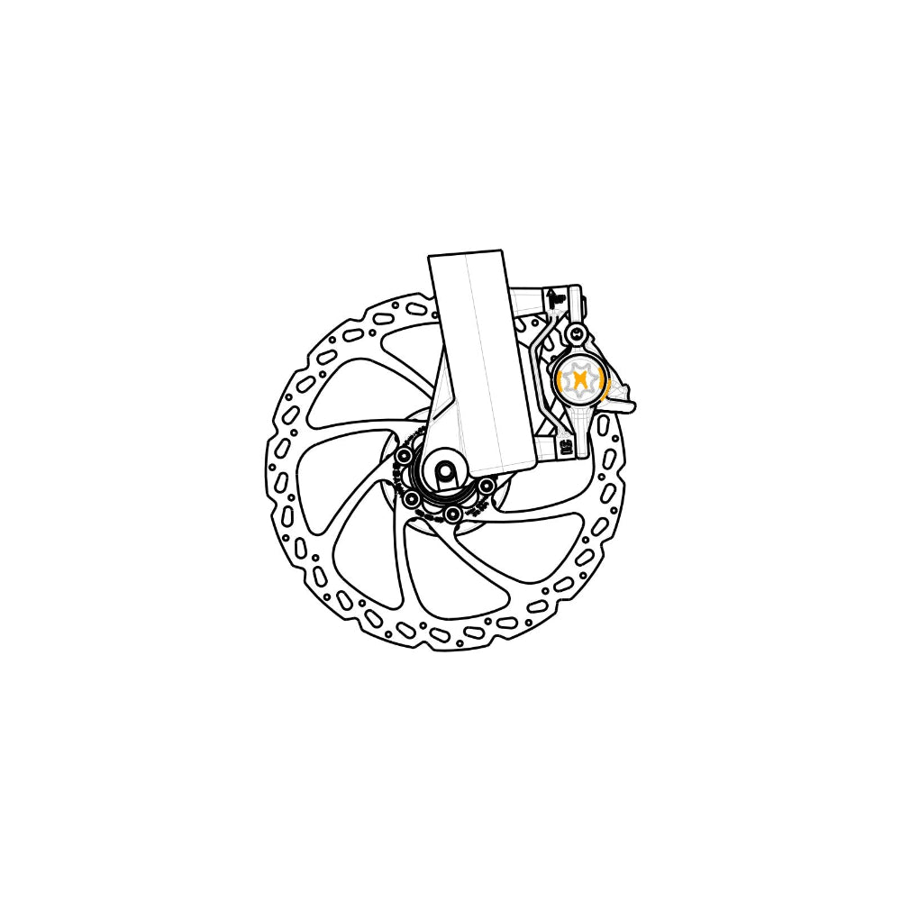 Adaptador de Pinça HAYES Frente/Trás PM/PM-160 mm para disco 180 mm #98-32223