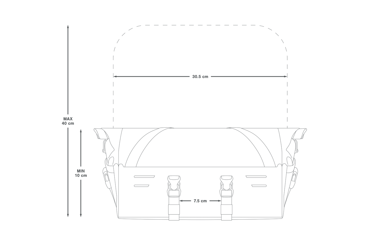 APIDURA EXPEDITION FRONT RACK PACK 20 L Bolsa para guiador Preto