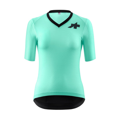 Camisola de ciclismo ASSOS DYORA RSV S11 de mulher, de manga curta, verde