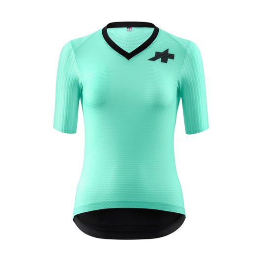 Camisola de ciclismo ASSOS DYORA RSV S11 de mulher, de manga curta, verde