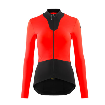 Camisola de ciclismo para mulher ASSOS DYORA R SPRING FALL S11 de manga comprida, vermelho-vivo