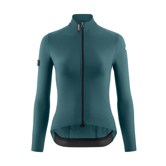 Camisola de ciclismo para mulher ASSOS UMA GT SPRING FALL C2 de manga comprida, verde de base