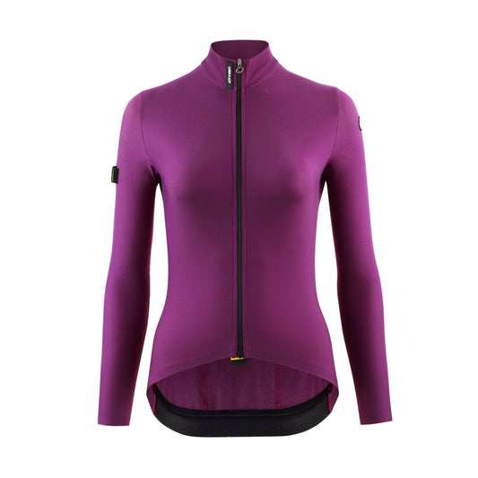 Camisola de ciclismo para mulher ASSOS UMA GT SPRING FALL C2 de manga comprida, púrpura alquimia