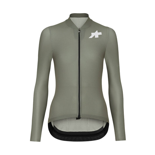 Camisola de ciclismo ASSOS UMA GT S11 EVO de manga comprida para mulher, verde