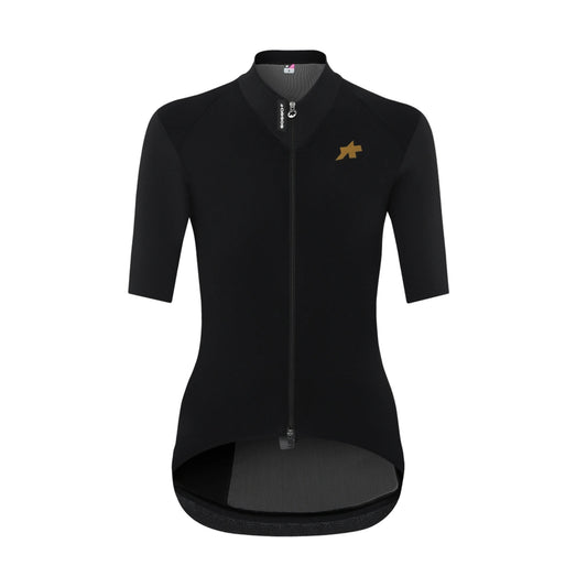 Camisola de ciclismo ASSOS UMA GTV SHELL S11 de manga curta para mulher, preta