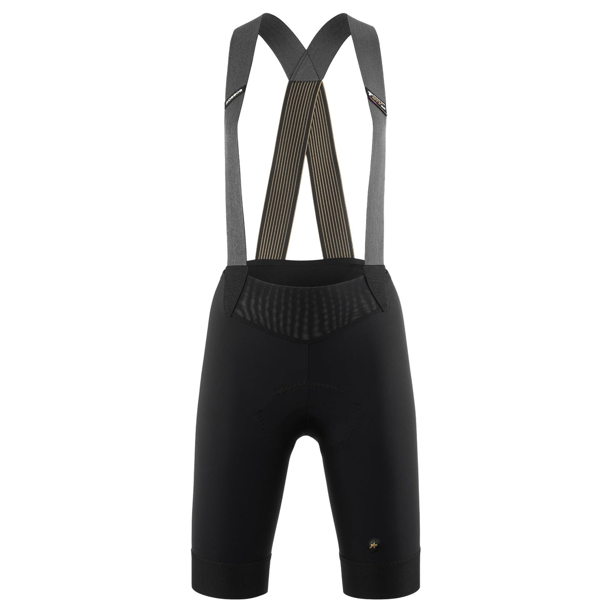 Calções com alças ASSOS UMA GTV C2 EVO para mulher, pretos — fundo branco, 2000 x 2000