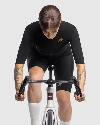 Maillot ASSOS UMA GTV SHELL S11 Mangas Curtas Mulher Preto