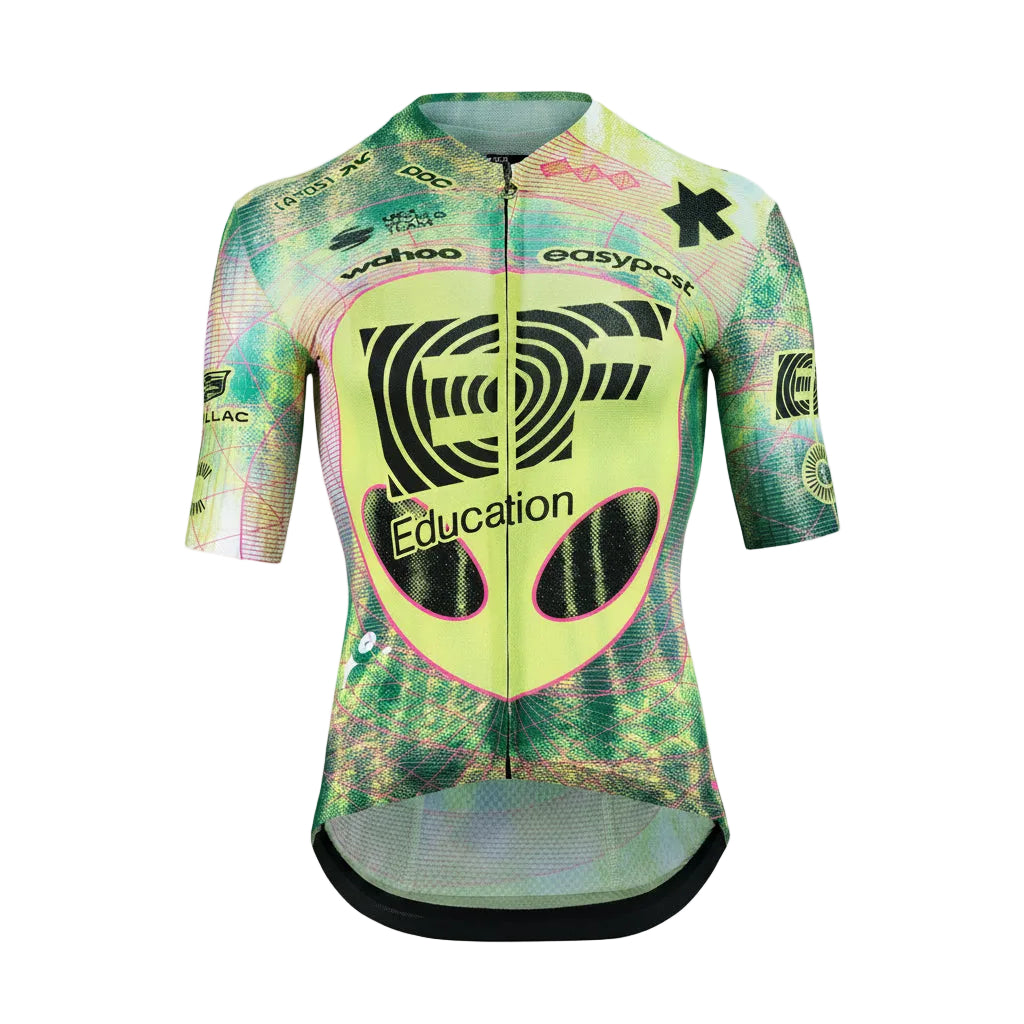Maillot ASSOS RS EDUCATION FIRST GIRO Mangas Curtas Preto/Amarelo