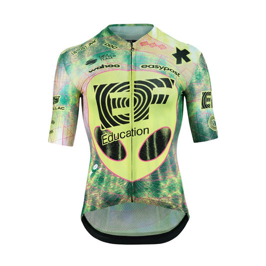 Maillot ASSOS EQUIPE RS S11 EDUCATION FIRST CLOSE ENCOUNTER Mangas Curtas Verde/Amarelo