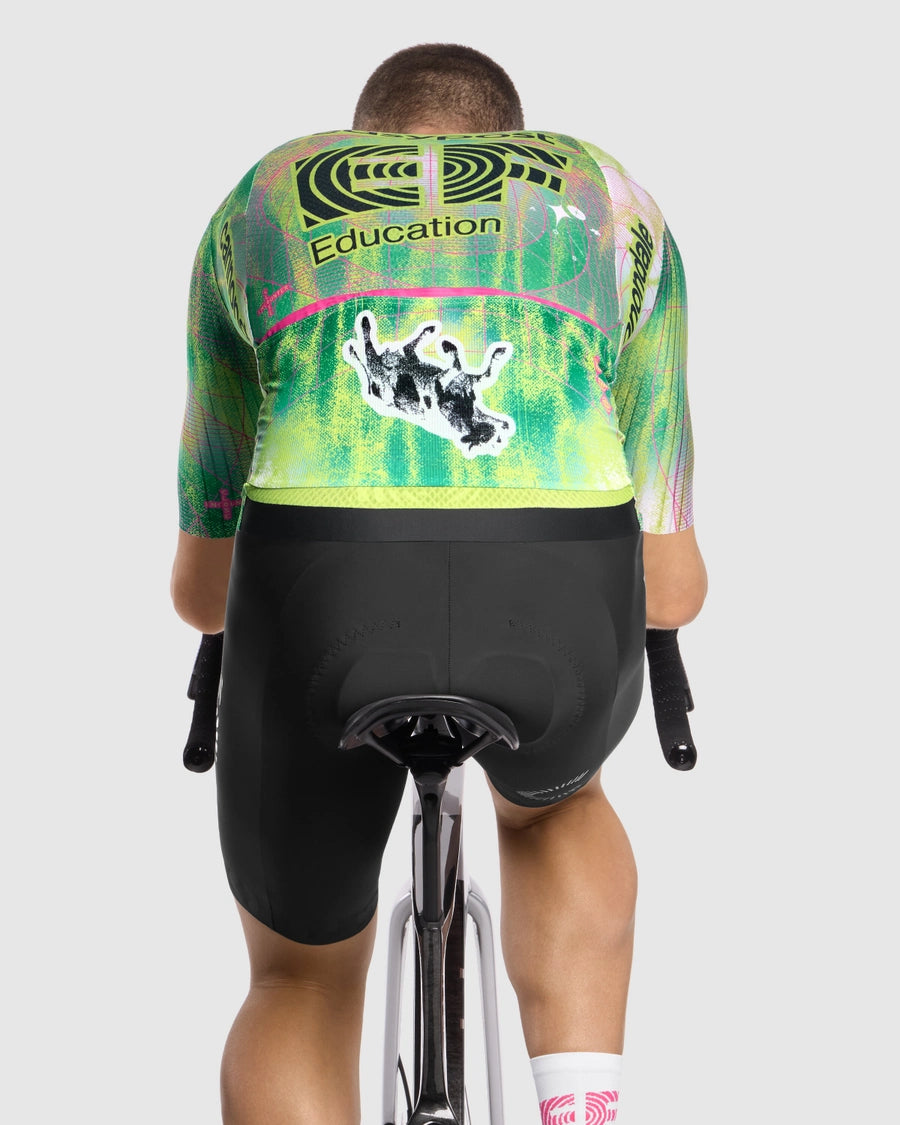Maillot ASSOS RS EDUCATION FIRST GIRO Mangas Curtas Preto/Amarelo