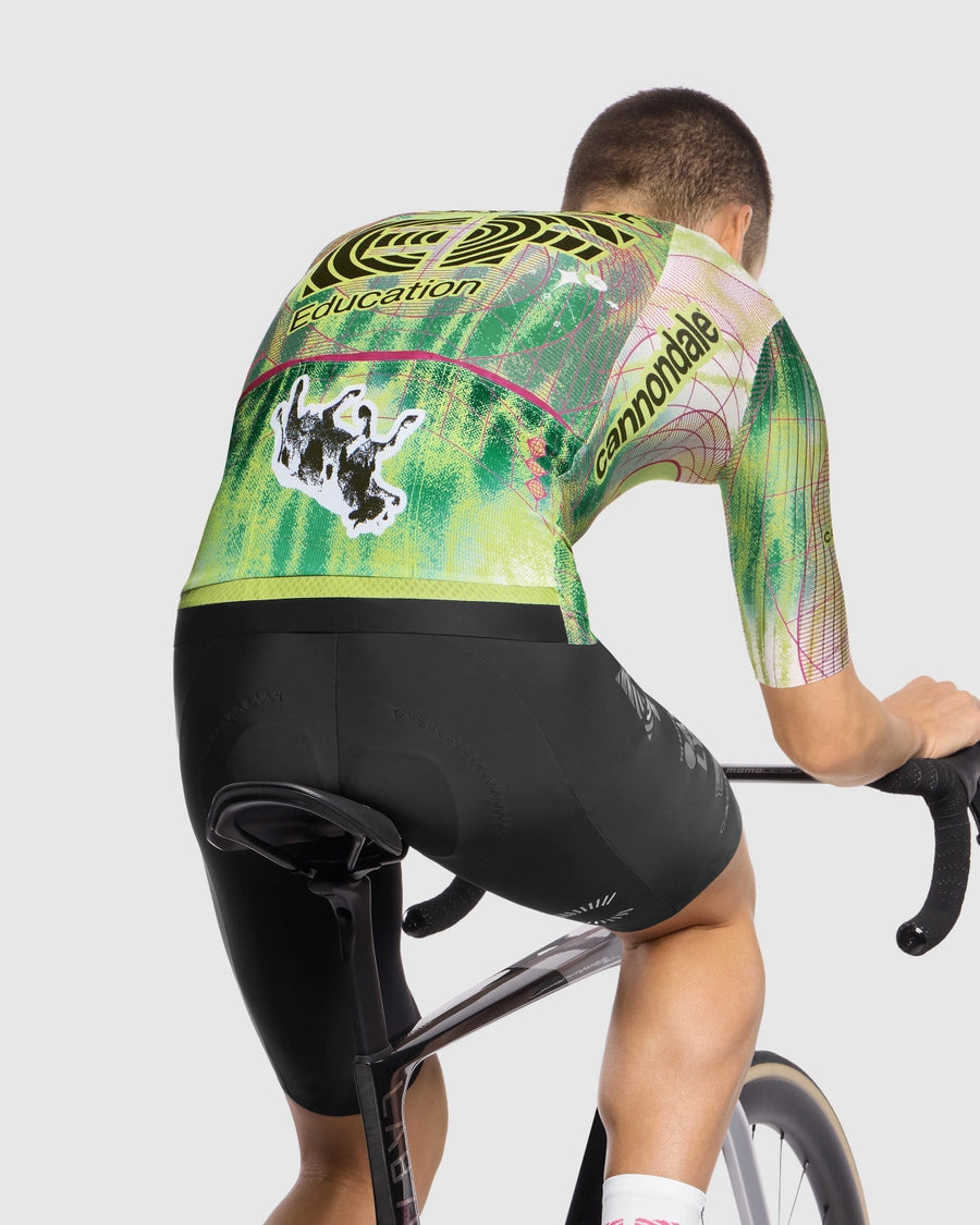 Maillot ASSOS RS EDUCATION FIRST GIRO Mangas Curtas Preto/Amarelo