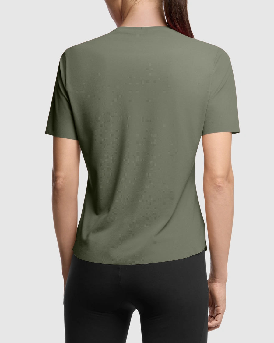 Camisola de manga curta TACTICA POST RIDE T5 para mulher Verde