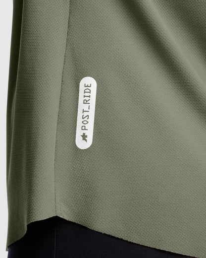 Maillot ASSOS TACTICA POST RIDE T5 Mangas Curtas Mulher Verde