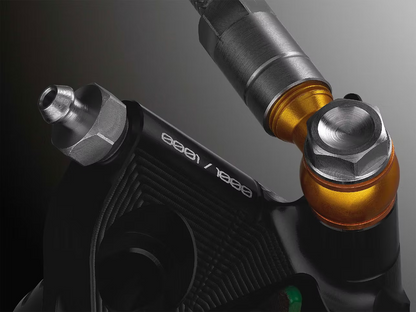 Par de travões HOPE TECH 4 EVO V6Ti com tubo preto – edição limitada preto/dourado