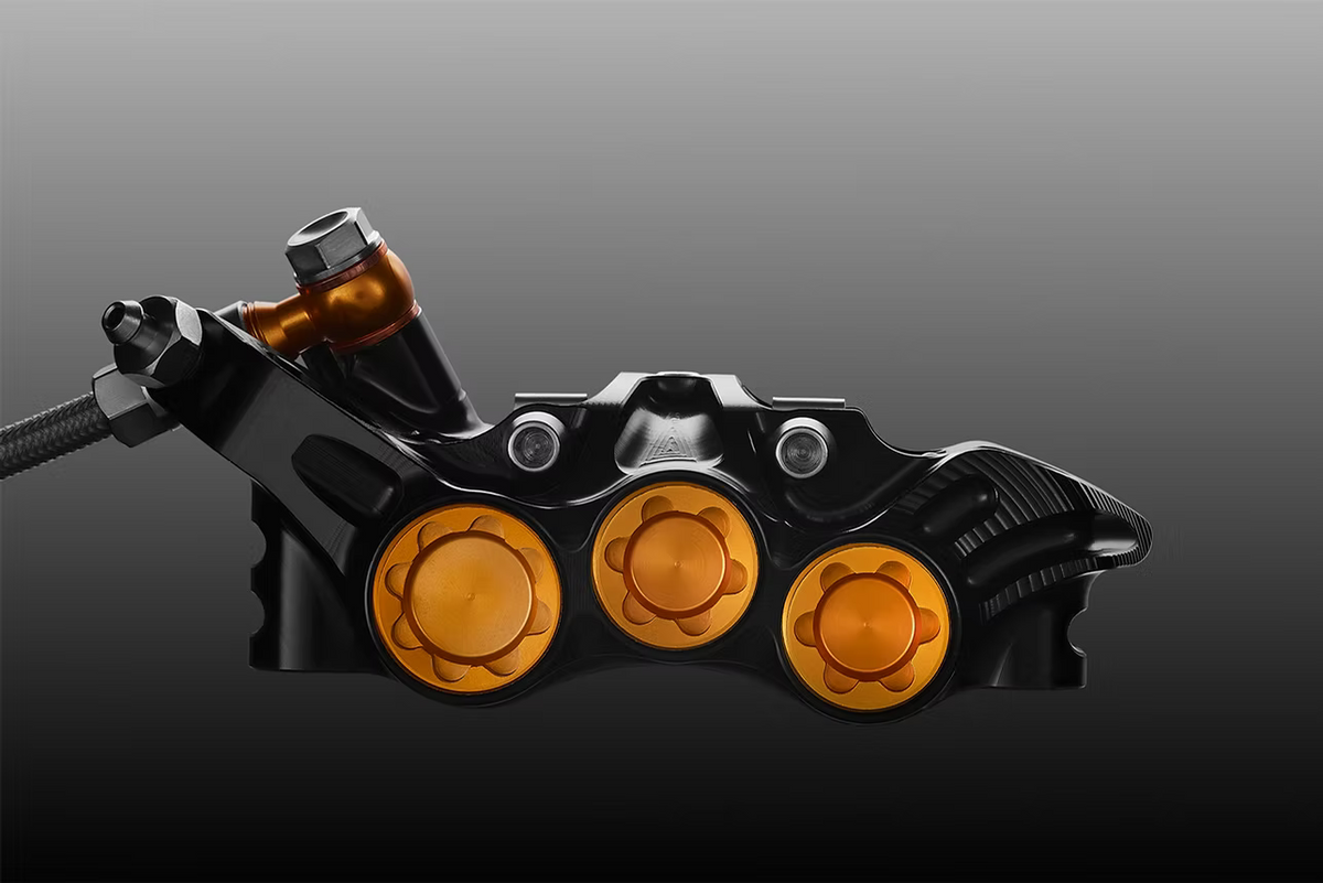 Paire de Freins HOPE TECH 4 EVO V6Ti Durite Aviation - Edition Limitée Noir/Or