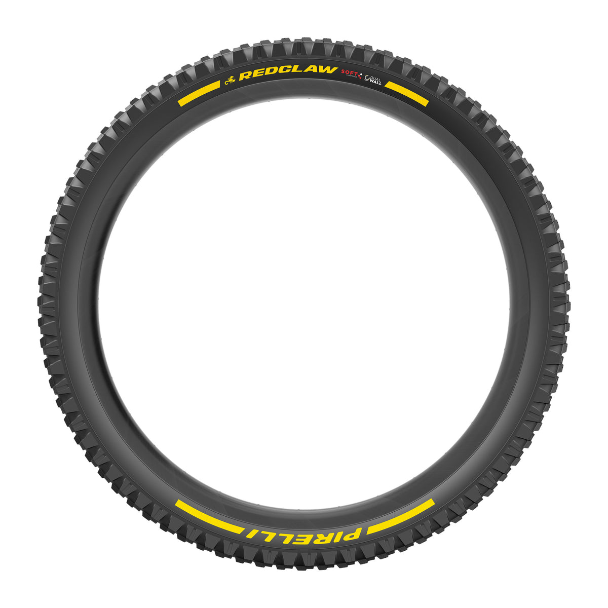 Pneu PIRELLI SCORPION RED CLAW 29x2.40 Soft DualWall Tubeless Ready de talão flexível Preto/Amarelo Edição de Equipa