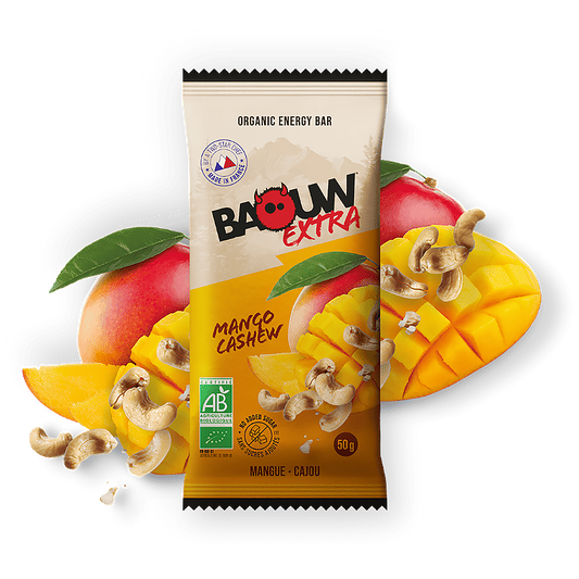 BAOUW ORGANIC EXTRA Barra energética de manga e caju (50g)