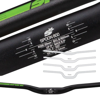 Guiador SPANK SPOON 800 Rise 60mm 800mm Vermelho