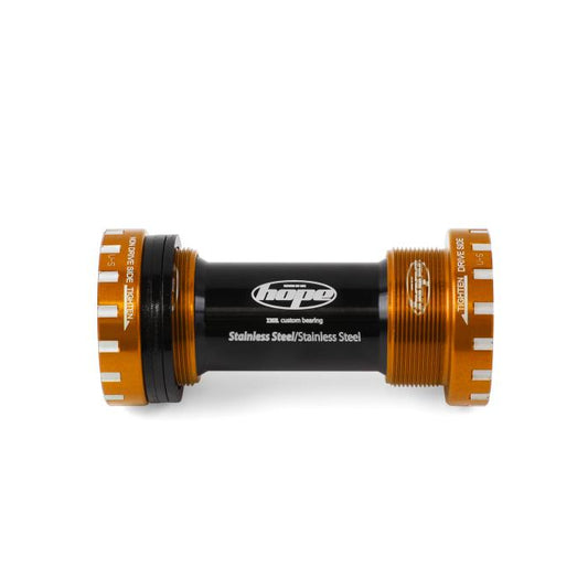 Pedaleira HOPE 68/73 mm eixo 24 mm Laranja