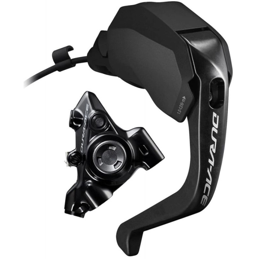 Manete Esquerda R9180 e Pinça Dianteira SHIMANO DURA-ACE DI2 R9270 2x12V Flat Mount sem Disco