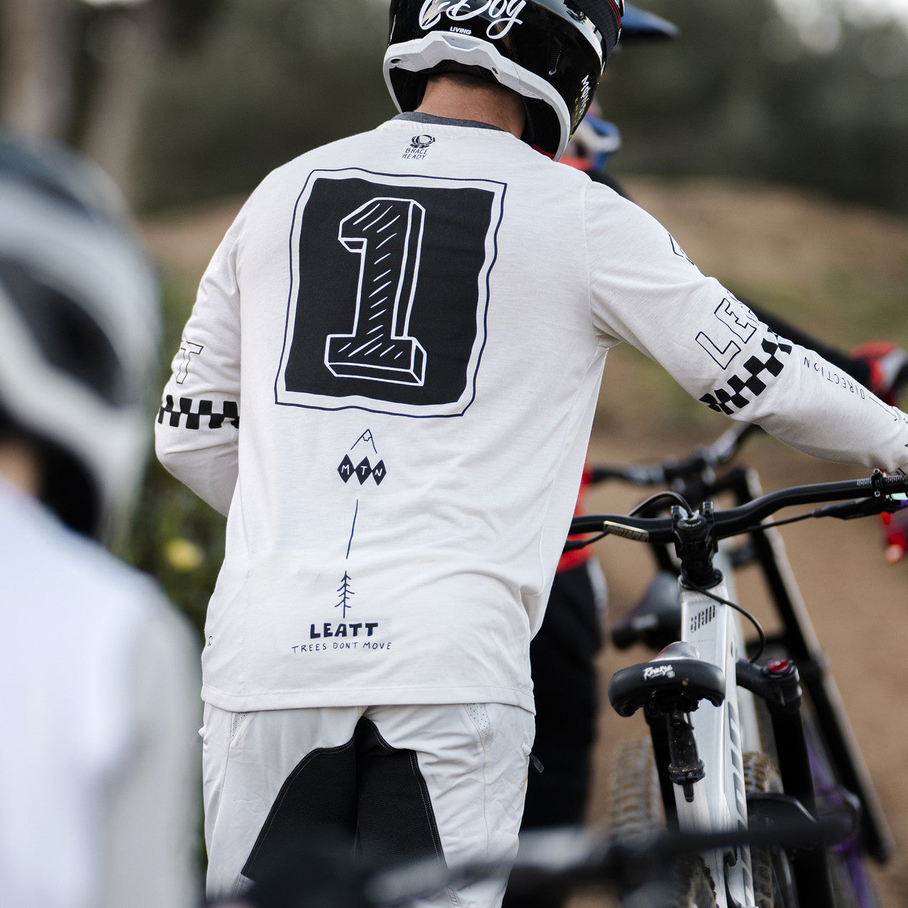 Camisola de manga comprida LEATT MTB Gravity 3.0 Branco