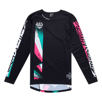 Camisola TROY LEE DESIGNS SPRINT FULL PULL Mangas Compridas Preto