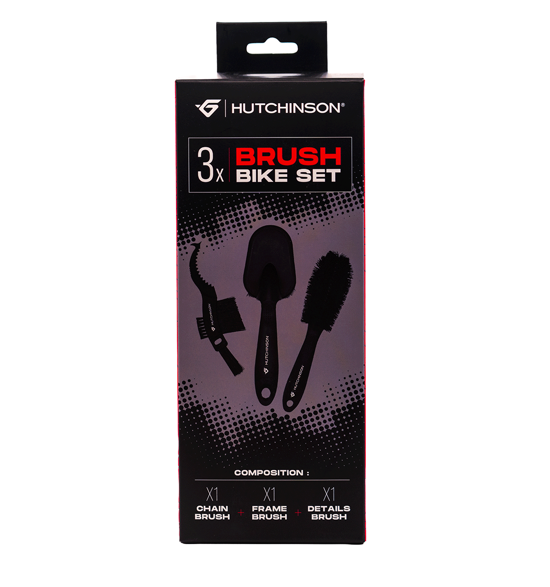 Conjunto de Escovas HUTCHINSON BRUSH BIKE SET 3 escovas