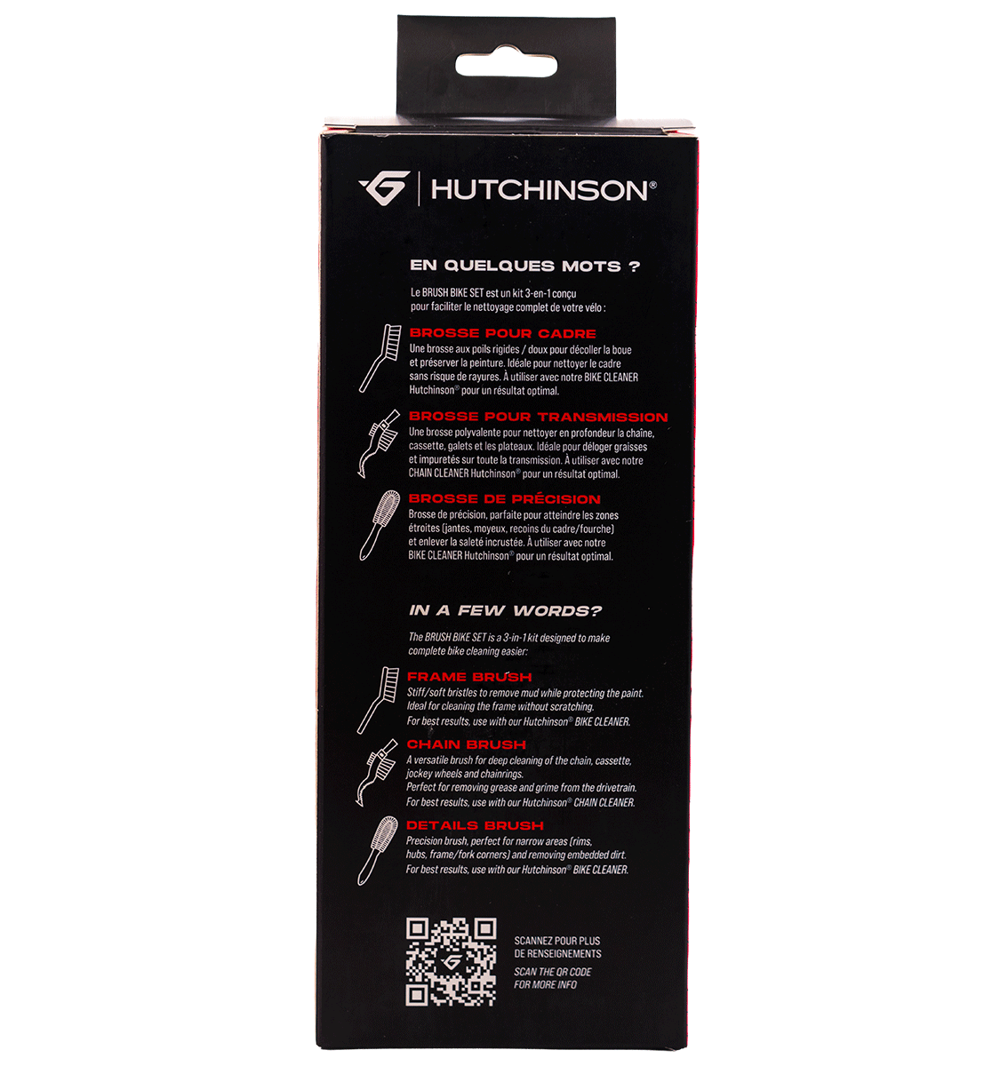 Conjunto de Escovas HUTCHINSON BRUSH BIKE SET 3 escovas