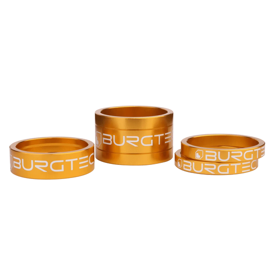 Kit de espaçadores de direção BURGTEC 1"1/8 Ouro