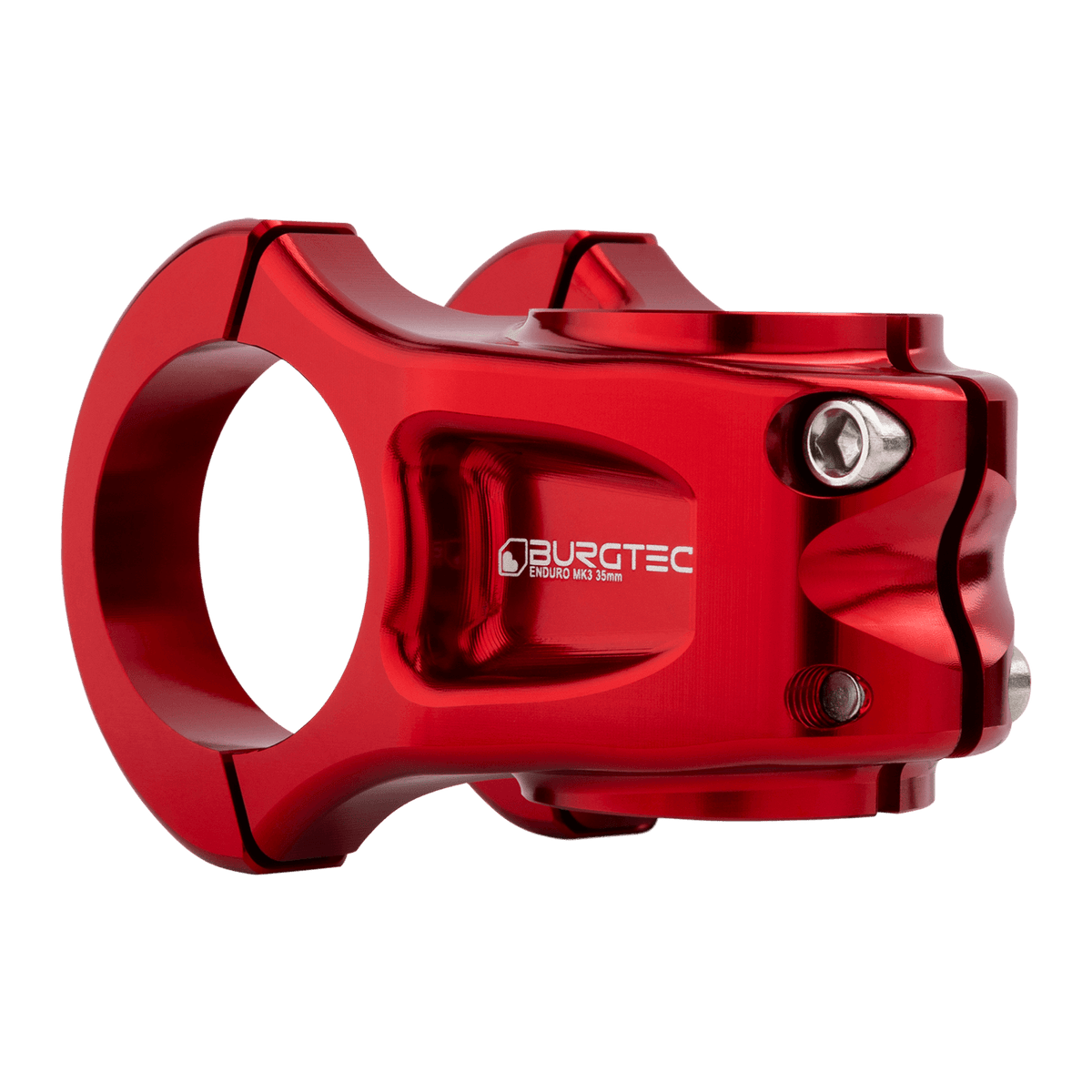 Avanço BURGTEC ENDURO MK3 vermelho — vista traseira a três quartos