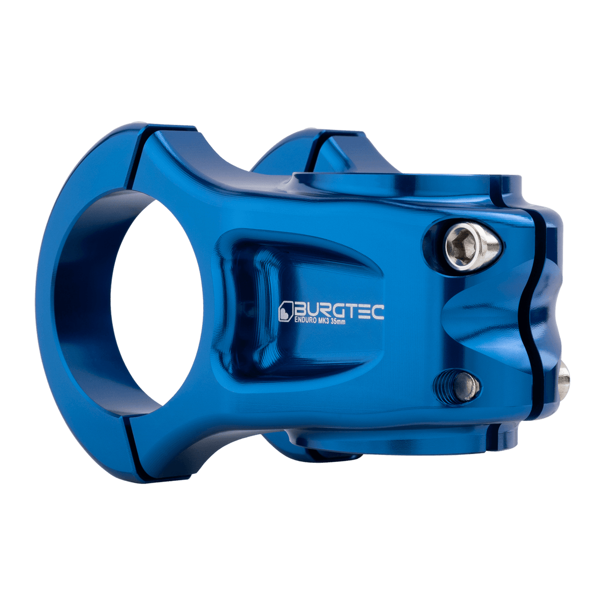 Avanço BURGTEC ENDURO MK3 azul — vista traseira a três quartos