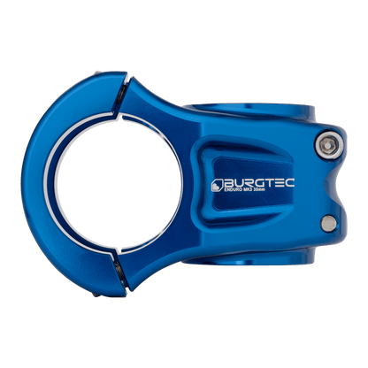 Avanço BURGTEC ENDURO MK3 azul — vista de perfil
