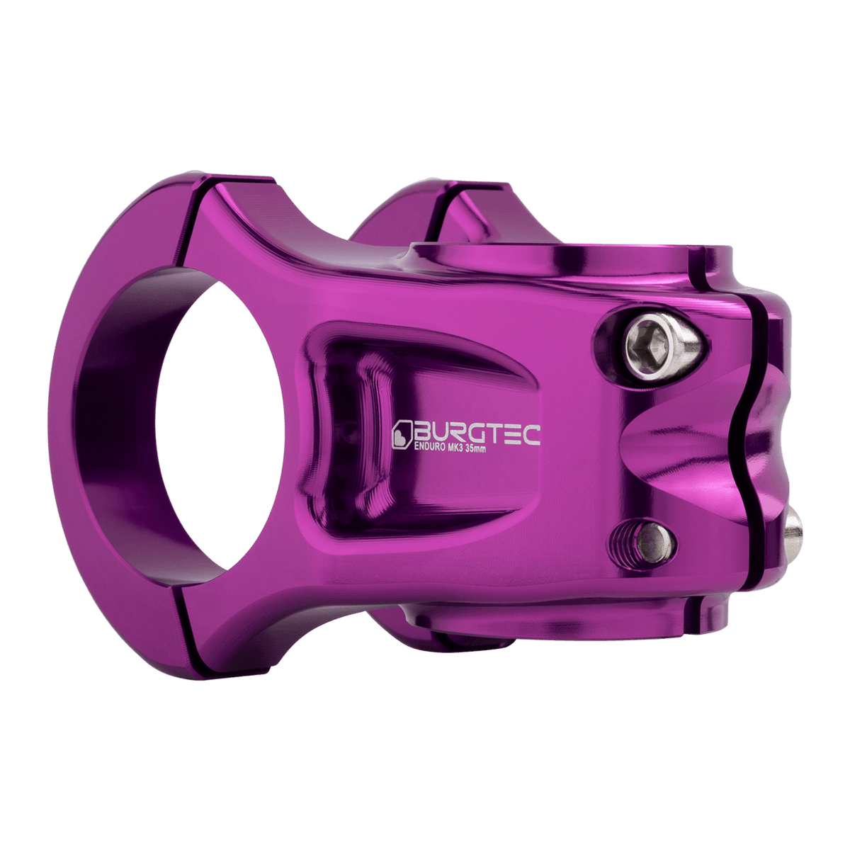 Avanço BURGTEC ENDURO MK3 violeta — vista traseira a três quartos