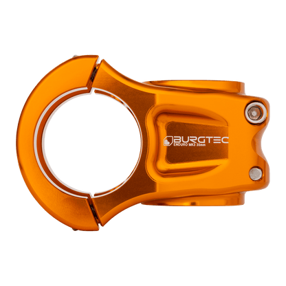 Avanço BURGTEC ENDURO MK3 laranja — vista de perfil