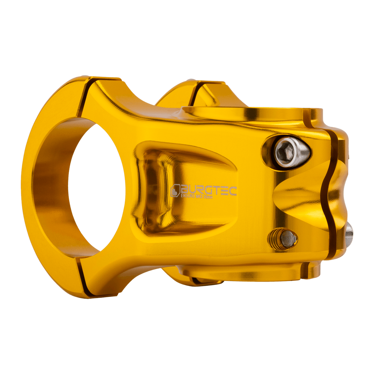 Avanço BURGTEC ENDURO MK3 dourado — vista traseira a três quartos