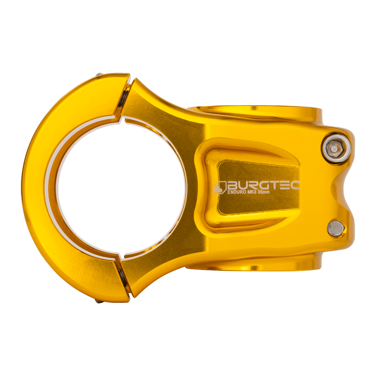 Avanço BURGTEC ENDURO MK3 dourado — vista de perfil