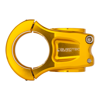 Avanço BURGTEC ENDURO MK3 dourado — vista de perfil