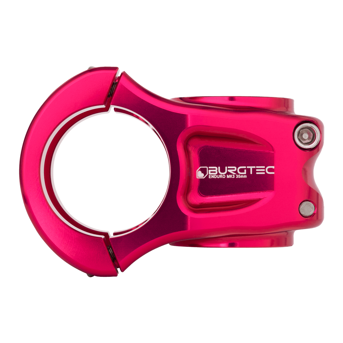 Avanço BURGTEC ENDURO MK3 rosa — vista de perfil